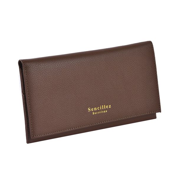 Sencillez Reise Etui aus Echtleder, braun image number 1