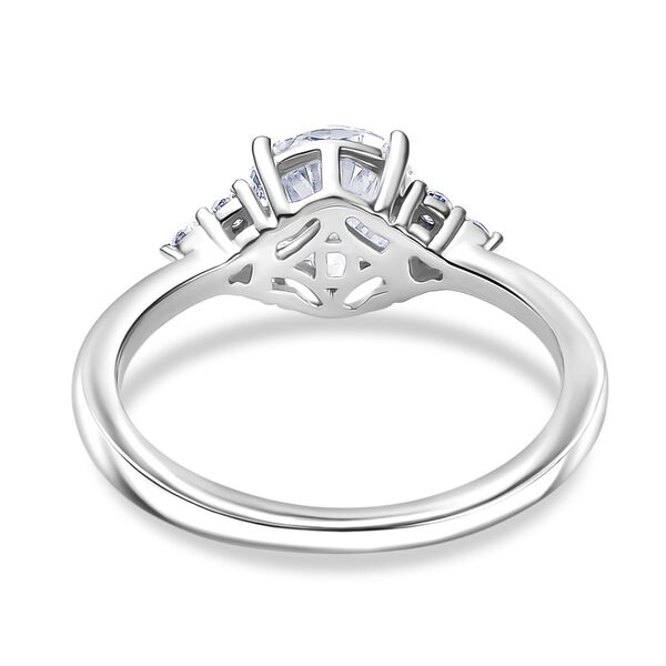 2er Set - D'Joy Moissanit Ring und Anhänger, 925 Silber platiniert (Größe 18.00) (10-15 Werktage Lieferzeit) ca. 2.69 ct image number 6