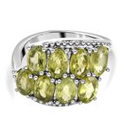 Natürlicher Peridot Ring, Edelstahl, (Größe 21.00), ca. 2.55 ct image number 0