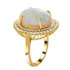 ILIANA - AAAA natürlicher, äthiopischer Opal und Diamant-Ring, SI G-H, 750 Gelbgold  ca. 7,25 ct image number 2