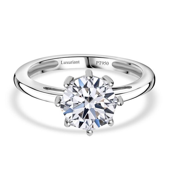 LUXURIANT SGL zertifizierter VS-EF Labor Oktillionschliff Diamant Ring in 950 Platin - 2 ct.