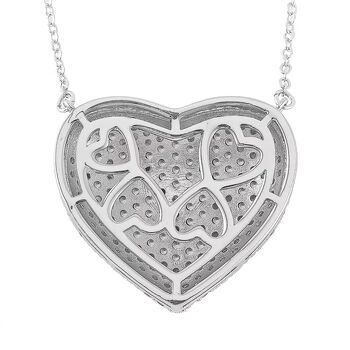 Wei&szlig;e Zirkonia 50+5cm Halskette