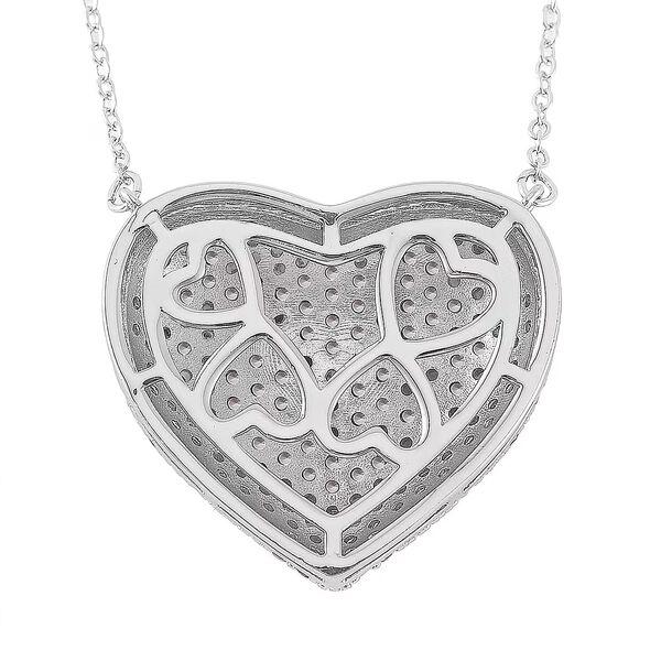 Wei&szlig;e Zirkonia 50+5cm Halskette image number 1