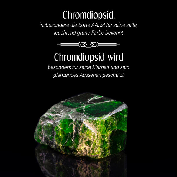 ALLORO AA Nat&uuml;rliche Chromdiopsid-Ohrringe - 0,47 ct. image number 4