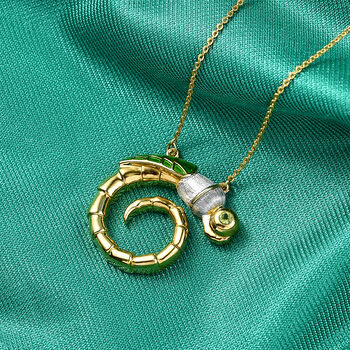 GP - AA Peridot, Kanchanaburi Blauer Saphir Halskette ca. 45 cm 925 Silber 750 Vergoldet 0.11 ct