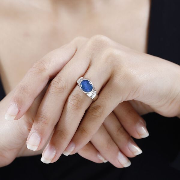 Boulder Opal Triplett und Zirkon Ring - 1,89 ct. image number 9