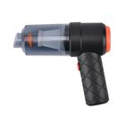 2 IN 1 Vacuum Cleaner Material:ABS+PS Size:16.5*5*14cm Power supply:built-in 1200mAh battery Charging time: 2.5hrs Type-C USB cable, suction nozzle, brush, blow included Color:Black Weight :275g