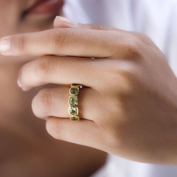 Nat&uuml;rlicher Peridot-Ring - 2,84 ct. image number 3