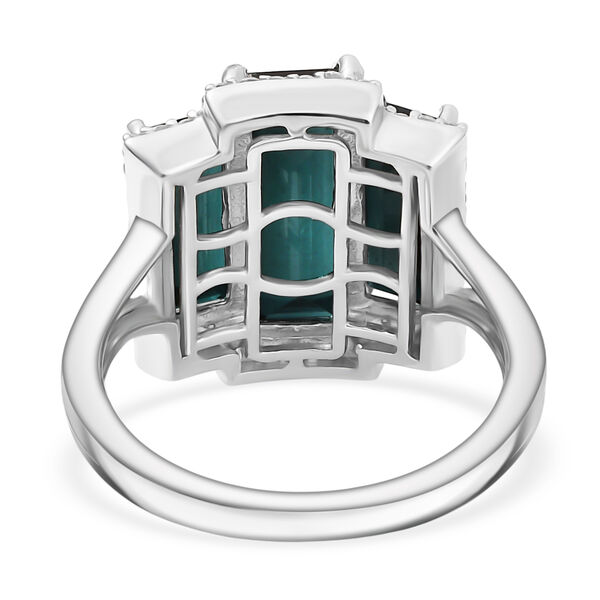 Farbwechsel Alexandrit-Quarz-Triplette Ring, 925 Silber rhodiniert (Gr&ouml;&szlig;e 17.00) ca. 5.10 ct image number 5