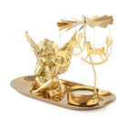 THE 5TH SEASON: Träumendes Schutzengelmädchen mit drehbarem Kerzenhalter und 10 Teelichtern, Gold image number 1