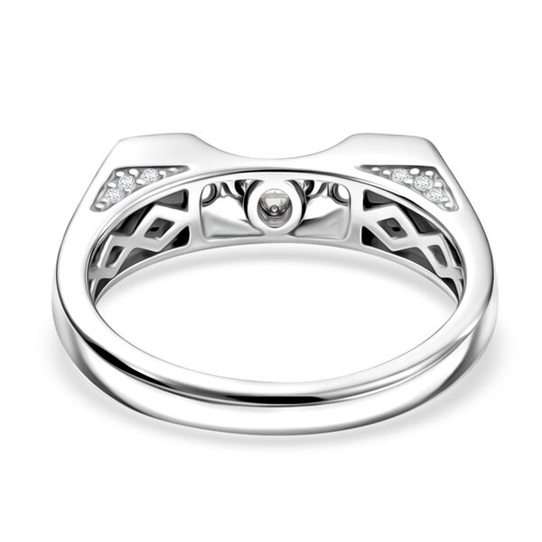 D'Joy Moissanit Ring 925 Silber rhodiniert (Gr&ouml;&szlig;e 17.00) ca. 0,40 ct image number 5