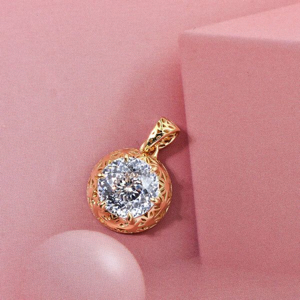 D'Joy Moissanit Anh&auml;nger 925 Silber 750 Gelbgold Vermeil ca. 2.23 ct image number 1