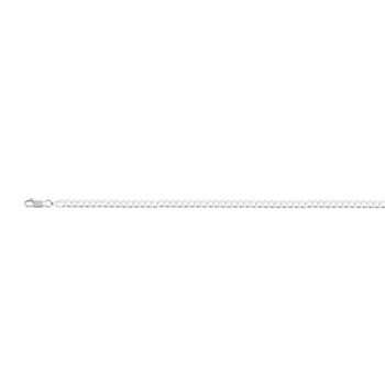 Italienische Flache Panzerkette ca. 50 cm 925 Silber platiniert ca. 5,60g