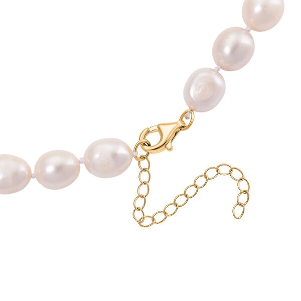 D'Joy wei&szlig;e S&uuml;&szlig;wasser Perle 45+5cm Halskette image number 5