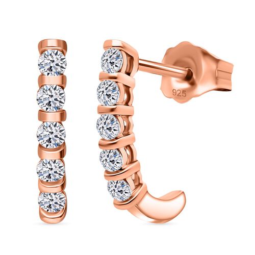 LUXURIANT DIAMOND- SI-GH Labor Diamant Ohrringe, 925 Silber 750 Roségold Vermeil - 0,30 ct. image number 0