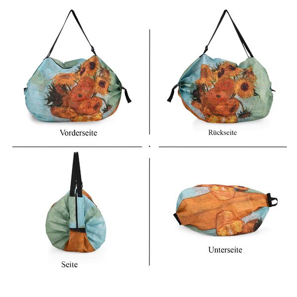 Shopper Tasche mit "Sunflowers" van Gogh Design, 40x30x12cm, , van Gogh image number 5