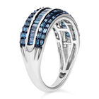 Blauer Diamant Ring 925 Silber platiniert (Größe 16.00) ca. 1.00 ct image number 3