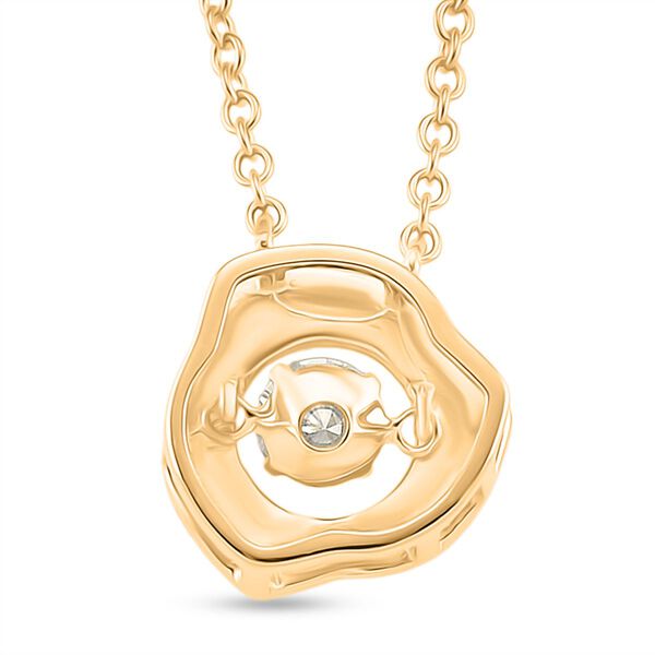 RADIANTA GRA zertifiziert Moissanit (D-VVS) Halskette ca. 45 cm 925 Silber vergoldet ca. 0.51 ct image number 5