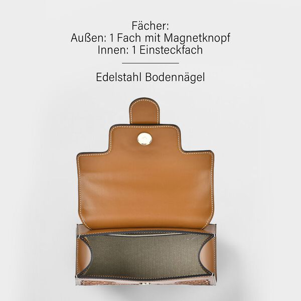 Grand Pelle  - Echtleder Handtasche, braun image number 4