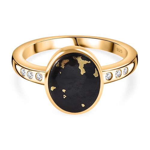 Goldenite und Zirkon Ring - 2,32 ct. image number 0