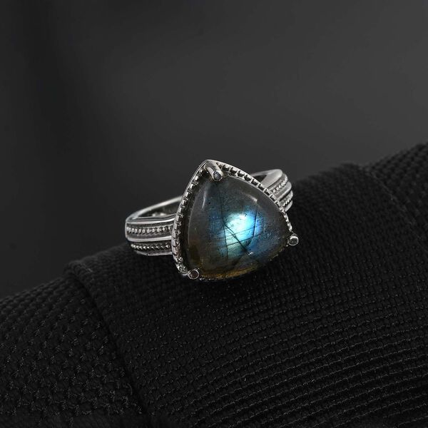 Labradorit Ring Edelstahl (Größe 21.00) ca. 6,98 ct image number 3