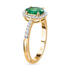 AAA Kagem sambischer Smaragd und Diamant-Ring - 1,29 ct. image number 4