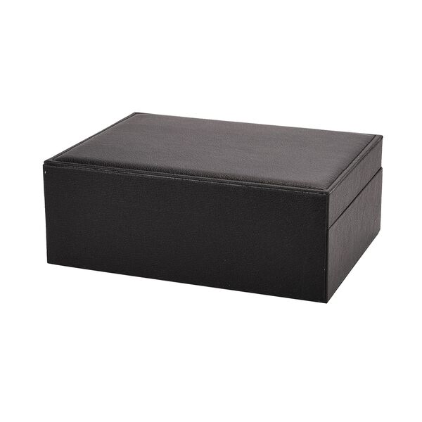 2-lagige PU Schmuckbox, 22,8x17x8,5cm, Schwarz image number 2