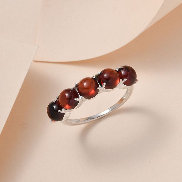 Roter Granat Ring, 925 Silber (Gr&ouml;&szlig;e 16.00) ca. 4.07 ct image number 2