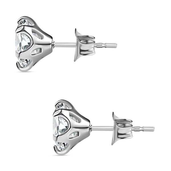 Solit&auml;r Moissanit Ohrringe- 3,54 ct. image number 4