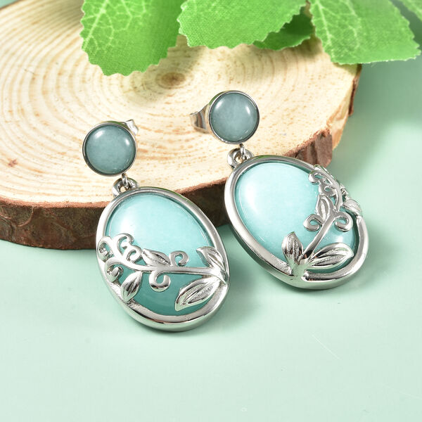 Amazonit Ohrh&auml;nger Edelstahl ca. 31,30 ct&nbsp; image number 1