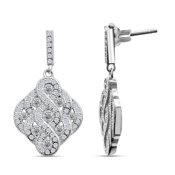 Lustro Stella - Wei&szlig;e Zirkonia-Ohrringe, 925 Silber rhodiniert ca. 2.25 ct image number 2