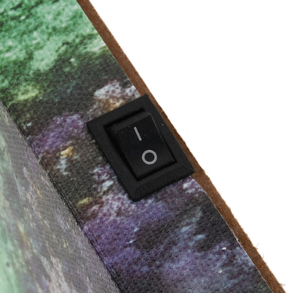 LIVMORE Waldpfad Nacht Motiv LED Wandbild mit Glasfaser Lichteffekt 30 x 40 cm image number 7