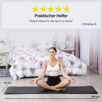 SOUL SMART - NBR Yoga-Matte, schwarz