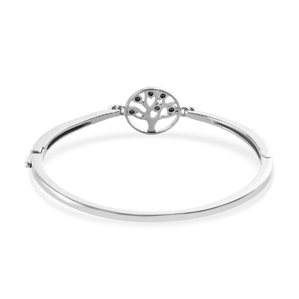 LUSTRO STELLA - österreichischer weißer Kristall-Armreif, 19 cm lang, Messing ca. 0,49 ct image number 5