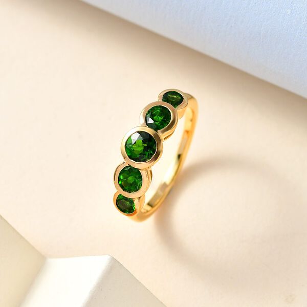 Natürlicher Chromdiopsid-Ring - 1,57 ct. image number 2