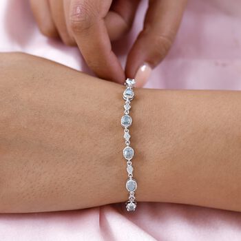 Alexandrit und Zirkon Armband, 19 cm - 2,50 ct.