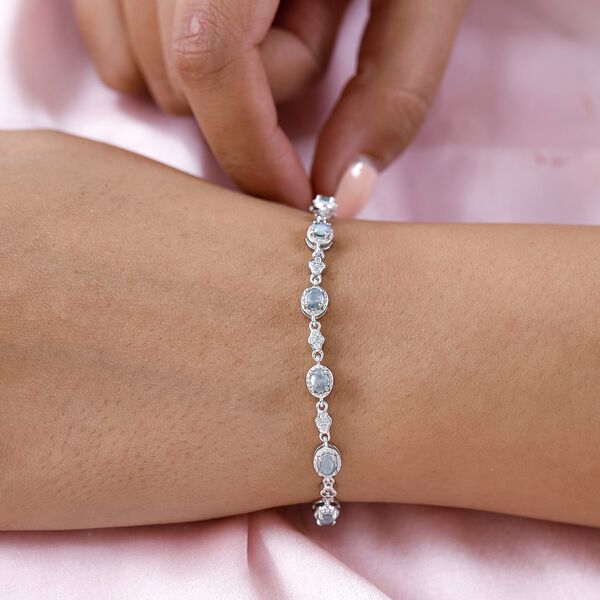 Alexandrit und Zirkon Armband, 19 cm - 2,50 ct. image number 3