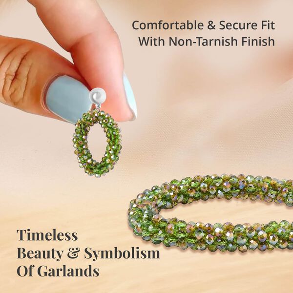 Hellgrünes Glasperlen-Schmuckset image number 3