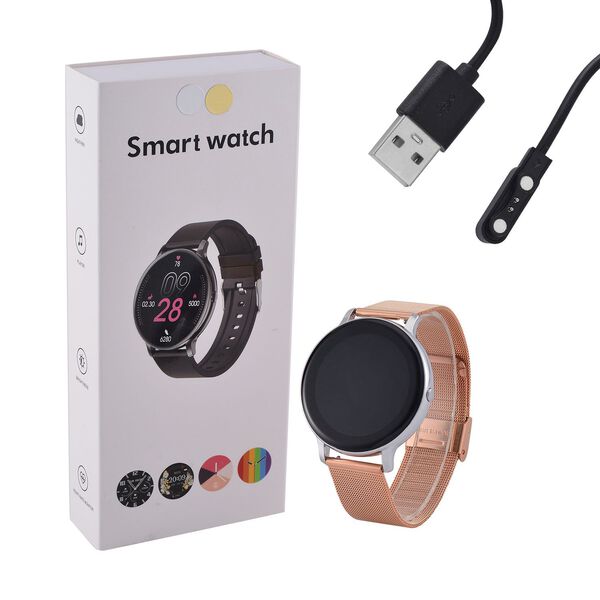 Eleganz Mesh HiWatch Plus, Silber und Gold, Smartwatch mit Dual-Modus Bluetooth, 1,28 IPS Display und Wassergesch&uuml;tztes Design image number 12