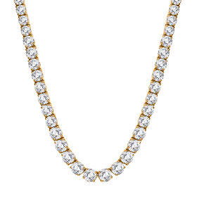 D’Joy Moissanit 45cm Halskette, 925 Silber 750 Gelbgold Vermeil - 19,78 ct.