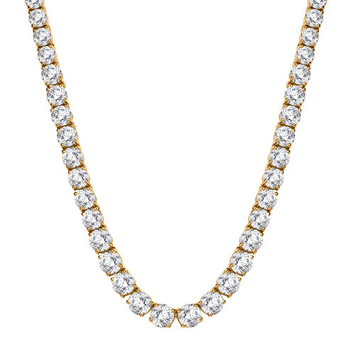 D’Joy Moissanit 45cm Halskette, 925 Silber 750 Gelbgold Vermeil - 19,78 ct. image number 0