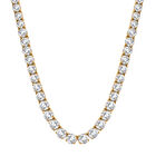 D’joy Moissanit Halskette ca. 45 cm 925 Silber 750 Gelbgold Vermeil ca. 19,78 ct.