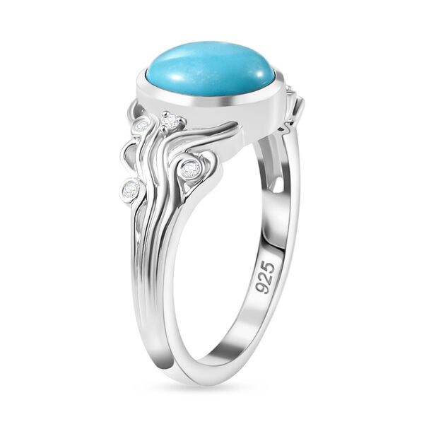 AA Sleeping Beauty T&uuml;rkis und Zirkon Ring, ca. 1,52 ct. image number 5