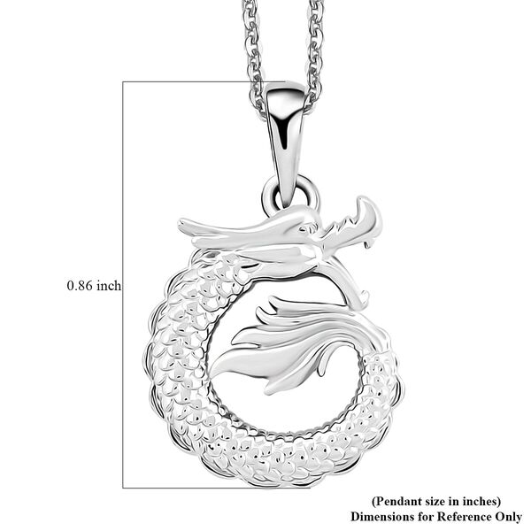 Drachen Anh&auml;nger mit 45cm Kette in 950 Platin image number 5