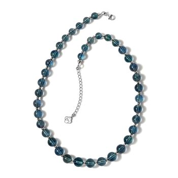 Blaugr&uuml;ner Fluorit-Halskette, 45 cm - 220 ct.