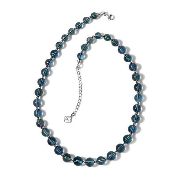 Blaugr&uuml;ner Fluorit-Halskette, 45 cm - 220 ct. image number 0