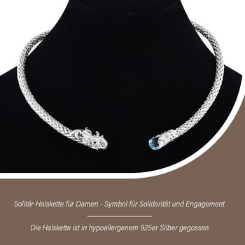 Royal Bali Kollektion- Blautopas Halskette, 50 cm - 7 ct.