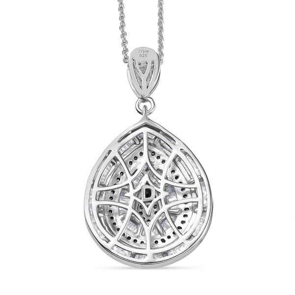 D'Joy Wei&szlig;er Diamant Schmuckset ca. 50 cm 925 Silber Rhodiniert ca. 1,05 ct. image number 4