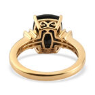 Schwarzer Turmalin und Zirkon Ring 925 Silber vergoldet  ca. 3,75 ct image number 5