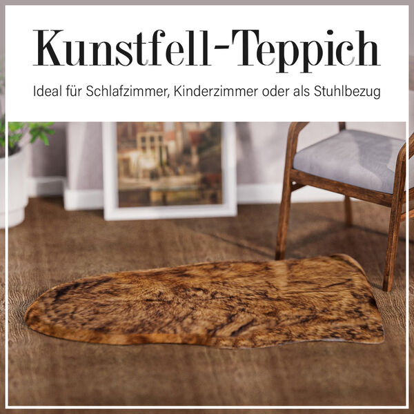 Kunstfell Teppich, Braun image number 6